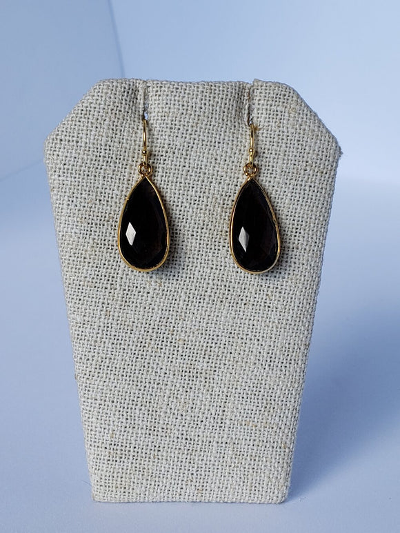 Black Onyx Teardrop (Small) Earrings