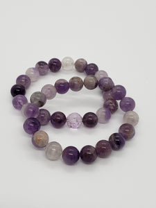 Flower Amethyst 10mm Healing Bracelet