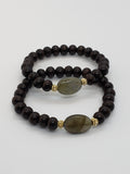 Labradorite & Mahogany Healing Bracelet