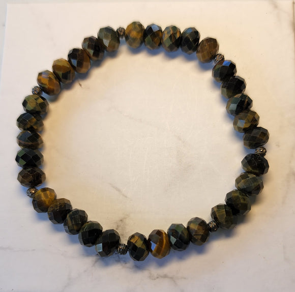 Faceted Tiger Eye Bracelet