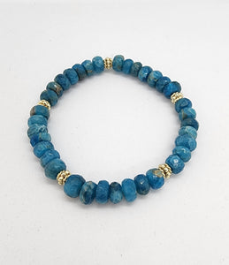 Faceted Rondelle Apatite Bracelet