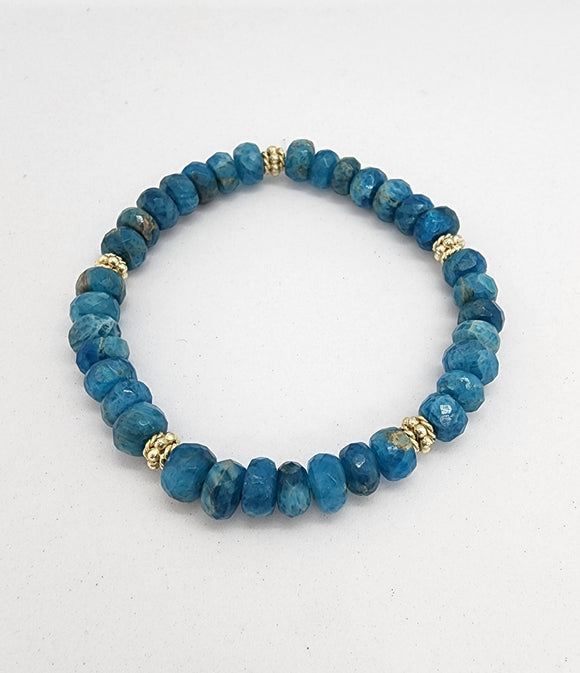 Faceted Rondelle Apatite Bracelet