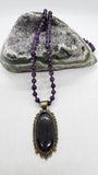 Amethyst & Charoite Mala Bracelet